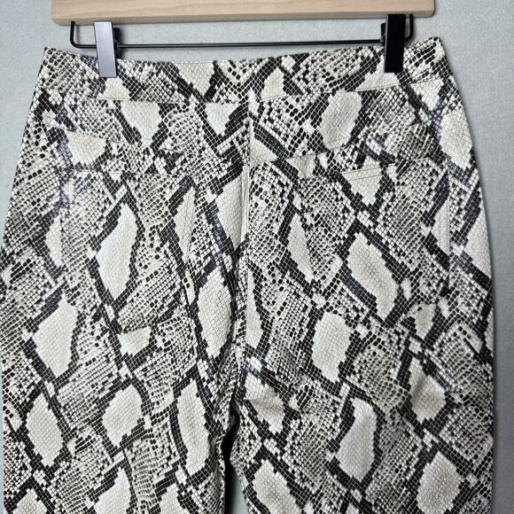 Choosy Elizabeth Snake Print Faux Leather Cropped Pants Womens Size 8 - Picture 8 of 13